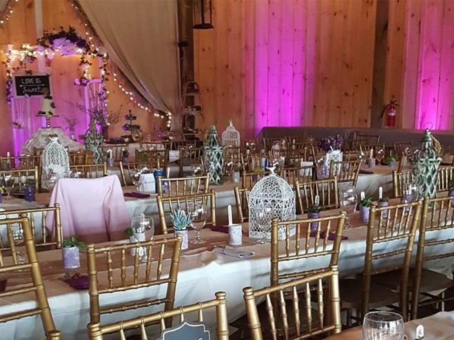 Black Tie Entertainment Uplights at the Barn on Enchanted Acres of Dennison Ohio Black Tie Entertainment at the Barn on Enchanted Acres