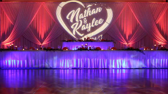 Name In Lights Wedding Monograms And Gobos Black Tie